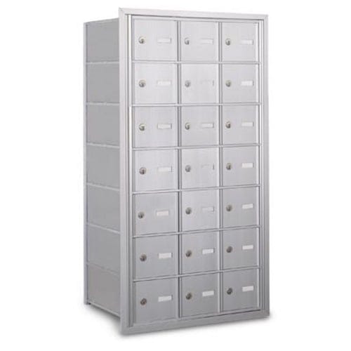 CAD Drawings American Postal Manufacturing Co. Rear Loading 21-Door Horizontal Mailbox